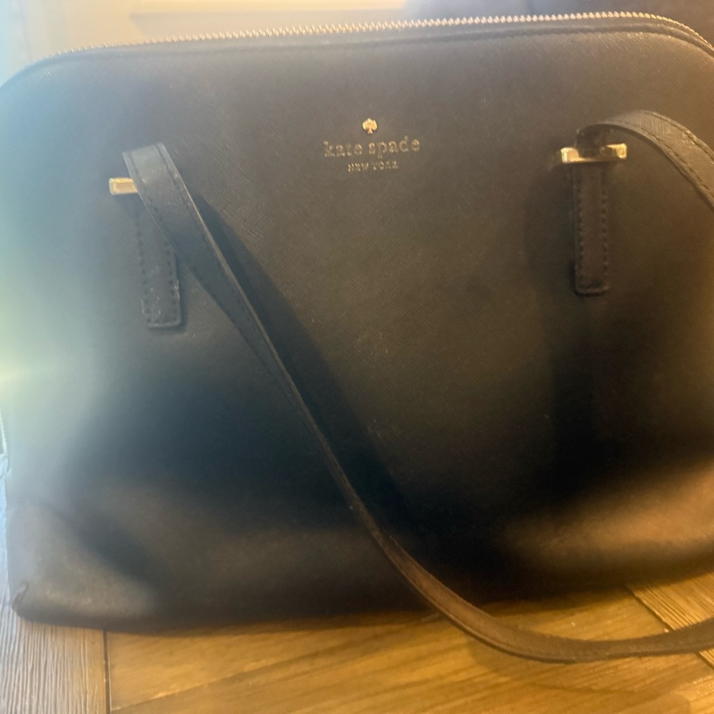 kate spade Black Saffiano Dome Shoulder Bag